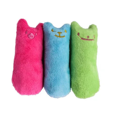 Juguete interactivo de peluche con hierba gatera para gatos: juguete divertido para morder, masticar y arañar, ideal para la limpieza dental y el entretenimiento de gatitos y gatos adultos.