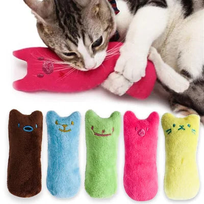 Juguete interactivo de peluche con hierba gatera para gatos: juguete divertido para morder, masticar y arañar, ideal para la limpieza dental y el entretenimiento de gatitos y gatos adultos.