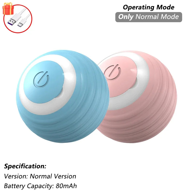 Juguete interactivo para gatos: pelota rodante automática con cola de imitación, recargable e inteligente; juguete eléctrico que imita el movimiento de un ratón.