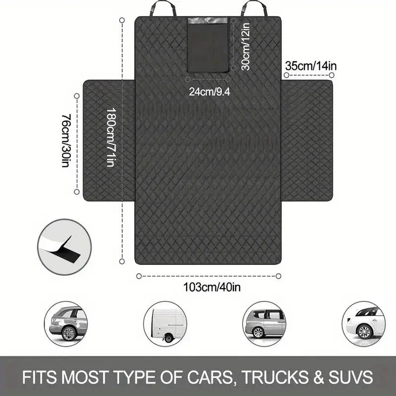 Funda protectora para asientos de coche para perros, resistente al desgaste y apta para SUV; impermeable, portátil y duradera; protege el vehículo y es fácil de instalar.