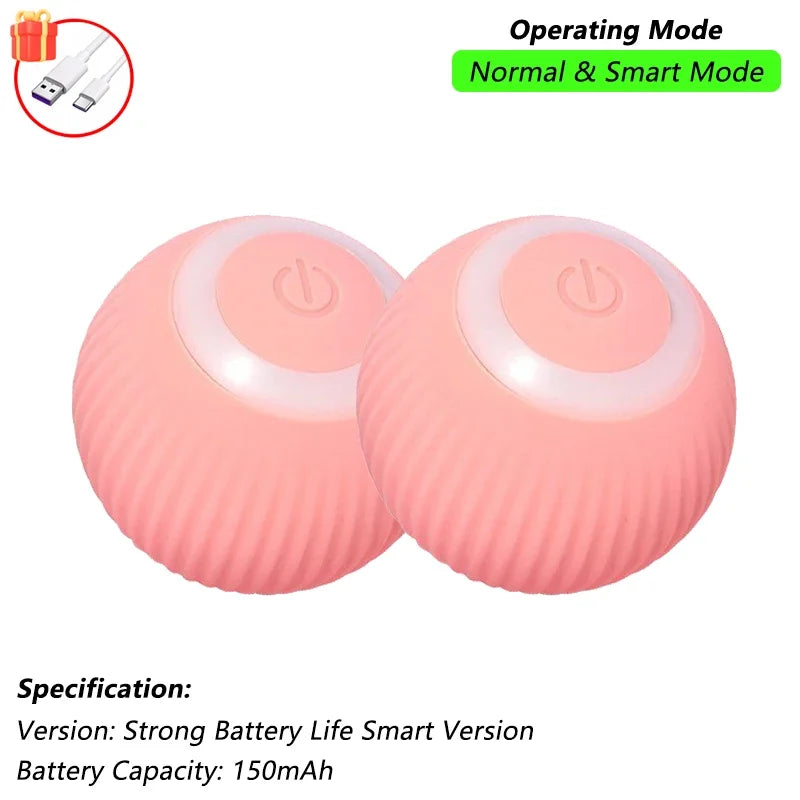 Juguete interactivo para gatos: pelota rodante automática con cola de imitación, recargable e inteligente; juguete eléctrico que imita el movimiento de un ratón.