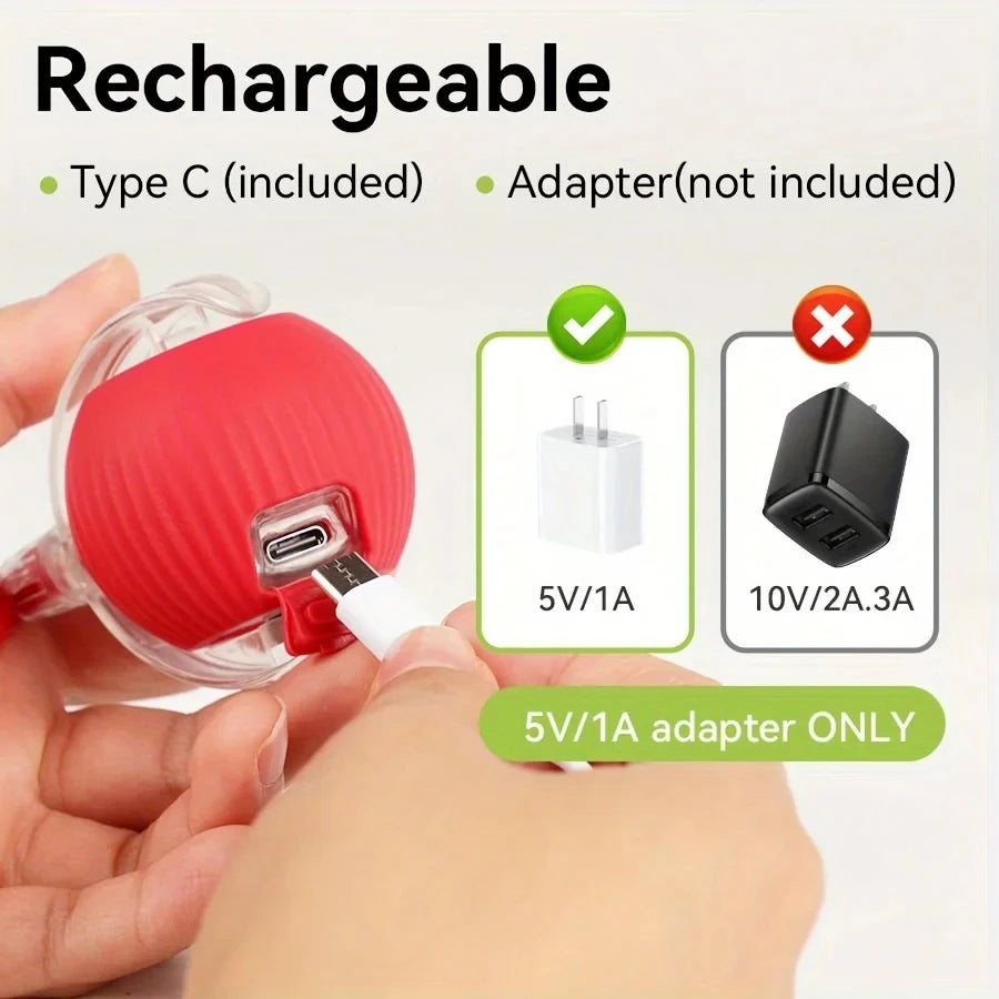Juguete interactivo para gatos: pelota rodante automática con cola de imitación, recargable e inteligente; juguete eléctrico que imita el movimiento de un ratón.