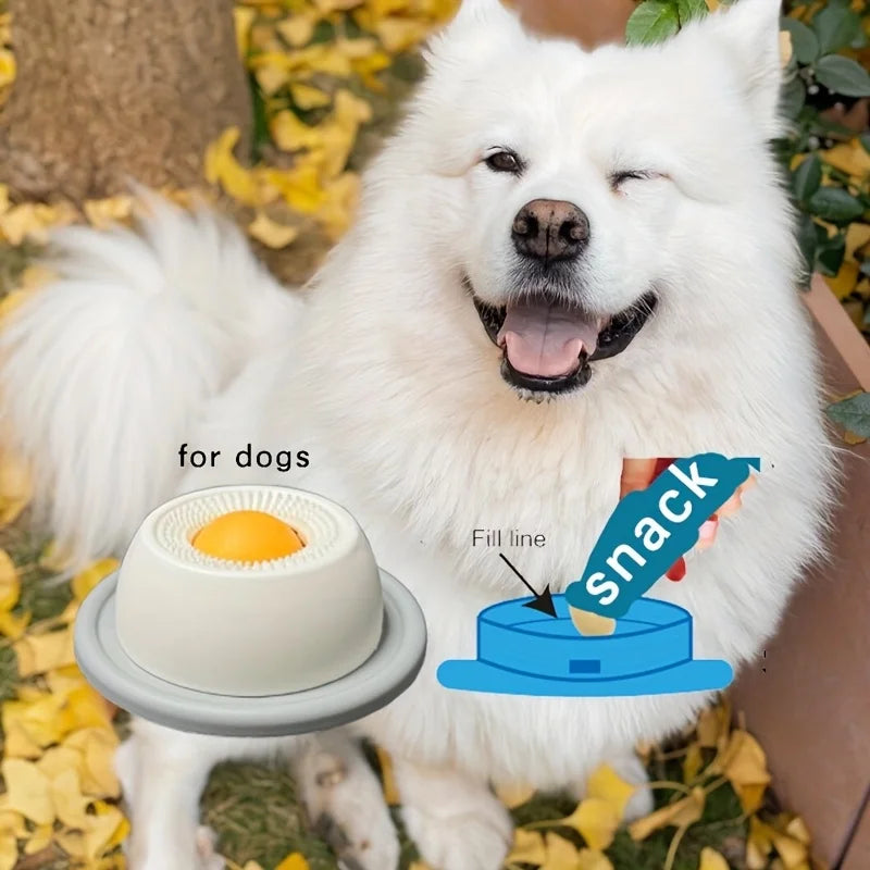 Tapete para lamer para mascotas: plato de yogur y comedero lento para perros y gatos; cuenco interactivo para snacks, promueve la salud dental.