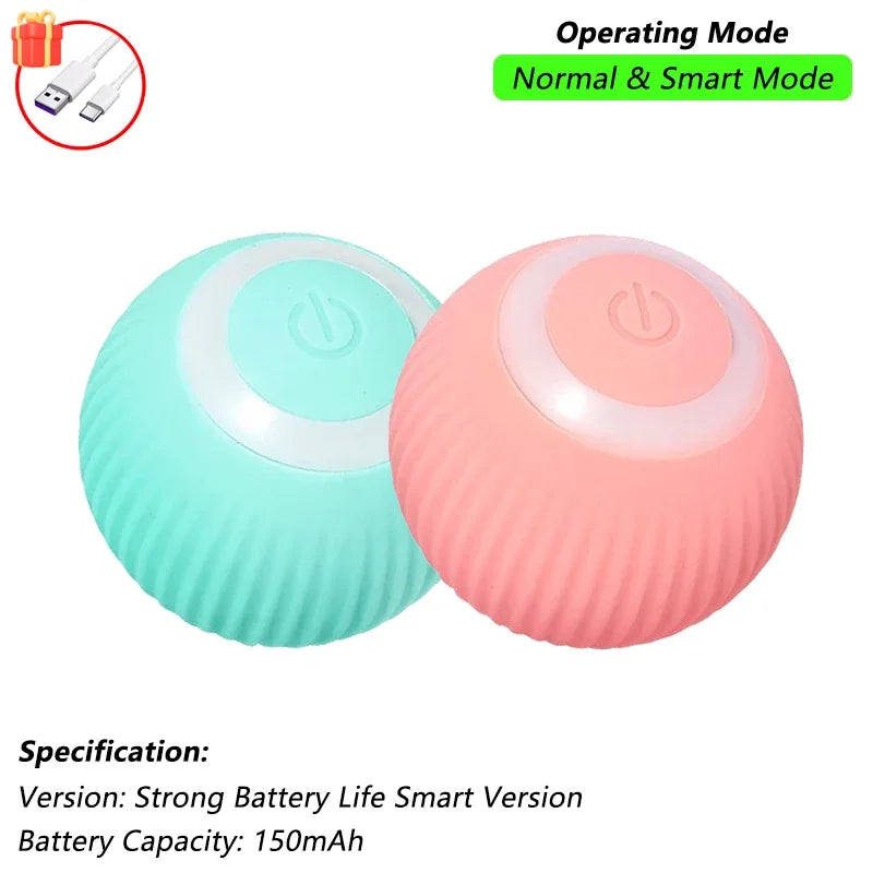 Juguete interactivo para gatos: pelota rodante automática con cola de imitación, recargable e inteligente; juguete eléctrico que imita el movimiento de un ratón.