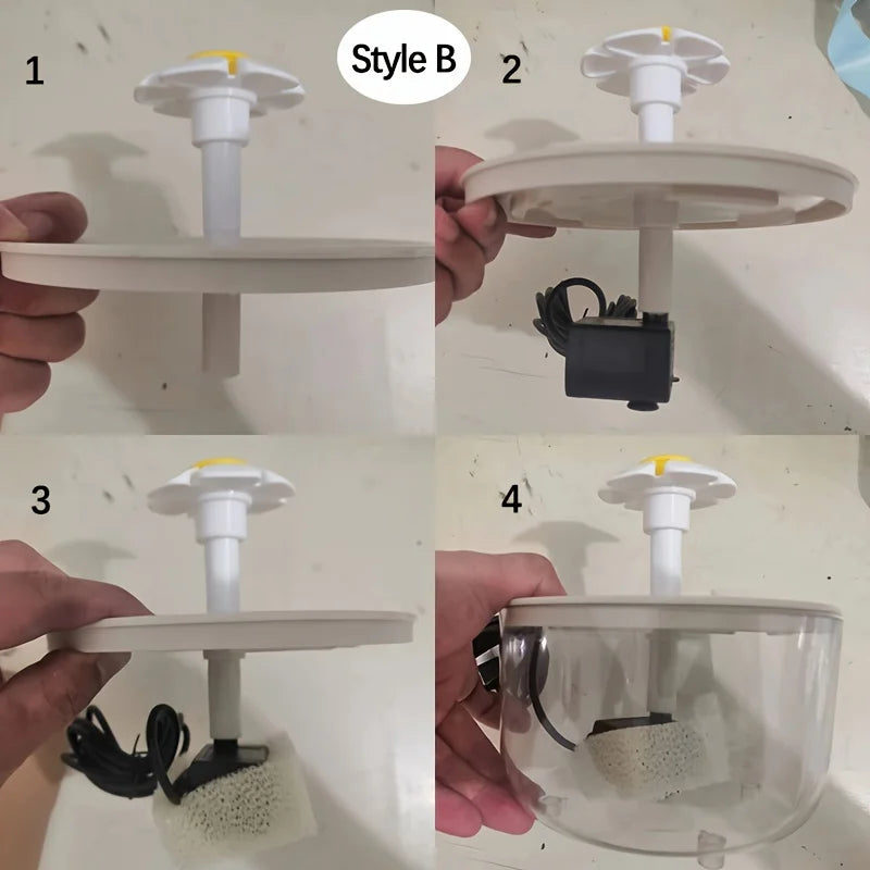 Fuente de agua eléctrica USB silenciosa de 1 litro para mascotas: bebedero automático con filtro para gatos y dispensador de agua.
