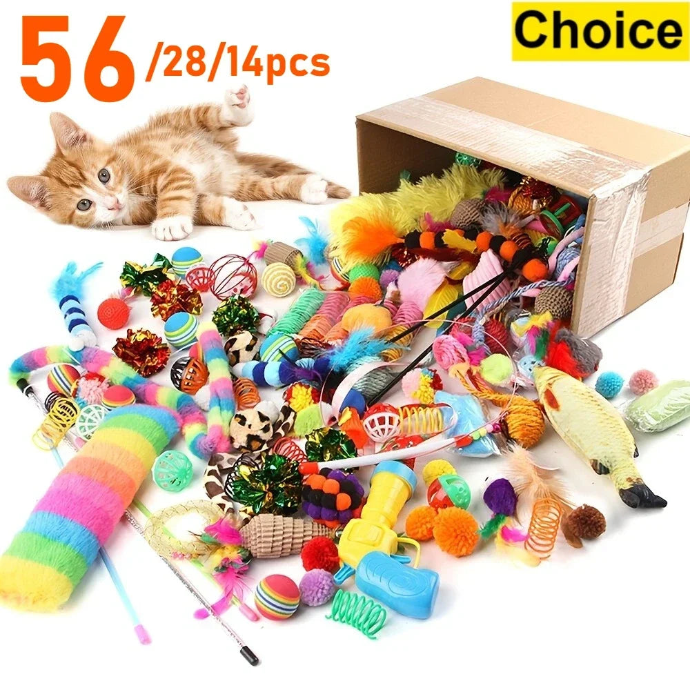 Pack Surtido de 56/28/14 Juguetes para Gatos.
