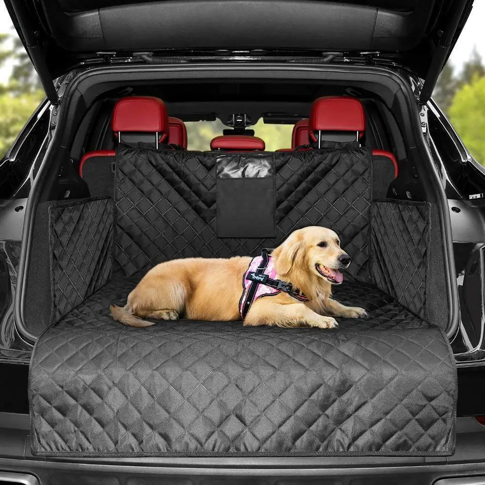 Funda protectora para asientos de coche para perros, resistente al desgaste y apta para SUV; impermeable, portátil y duradera; protege el vehículo y es fácil de instalar.