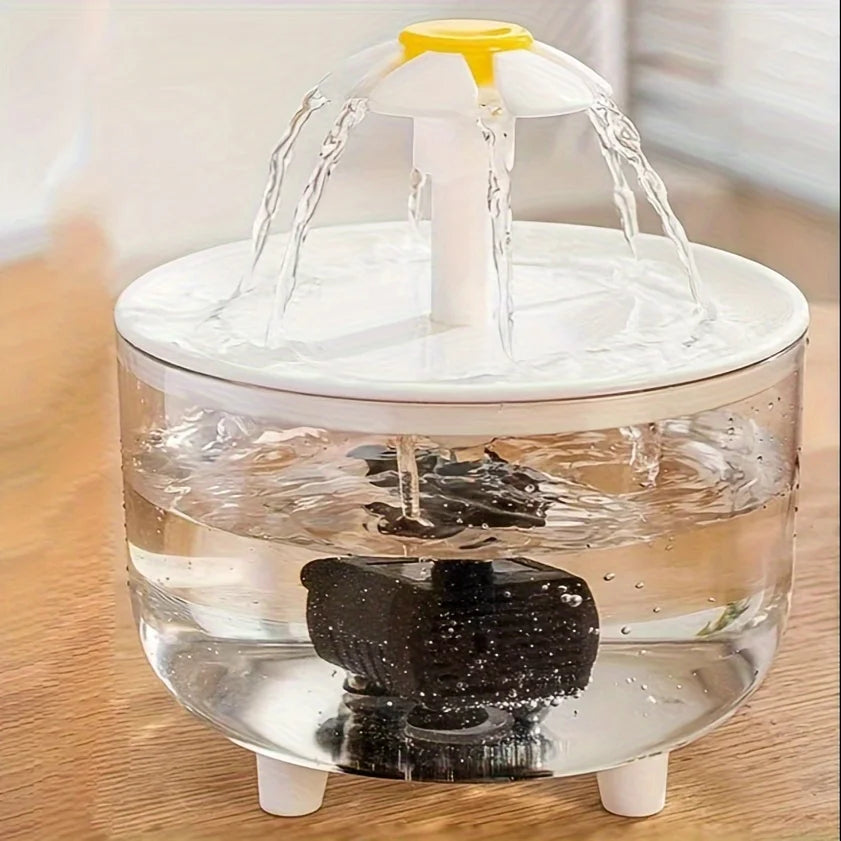 Fuente de agua eléctrica USB silenciosa de 1 litro para mascotas: bebedero automático con filtro para gatos y dispensador de agua.