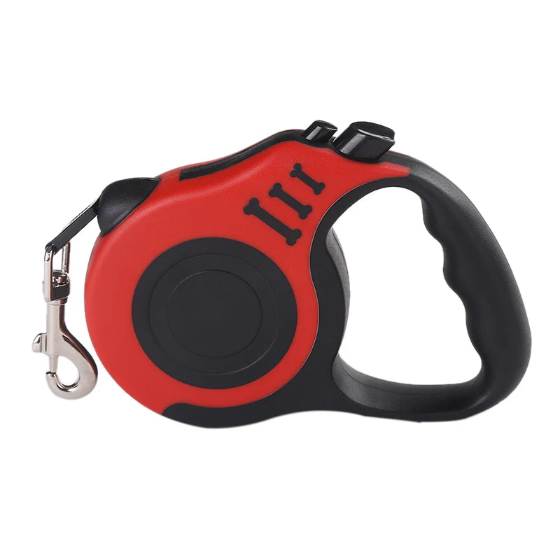 Correa retráctil automática de nailon resistente para perros y gatos de 3 m y 5 m.