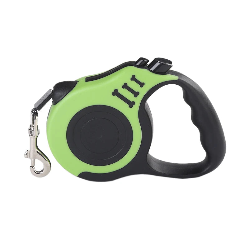 Correa retráctil automática de nailon resistente para perros y gatos de 3 m y 5 m.