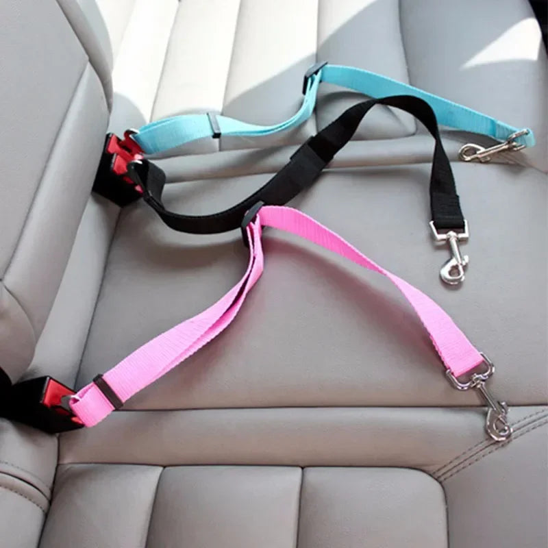 Cinturón de seguridad ajustable para mascotas (gatos y perros) para coche.