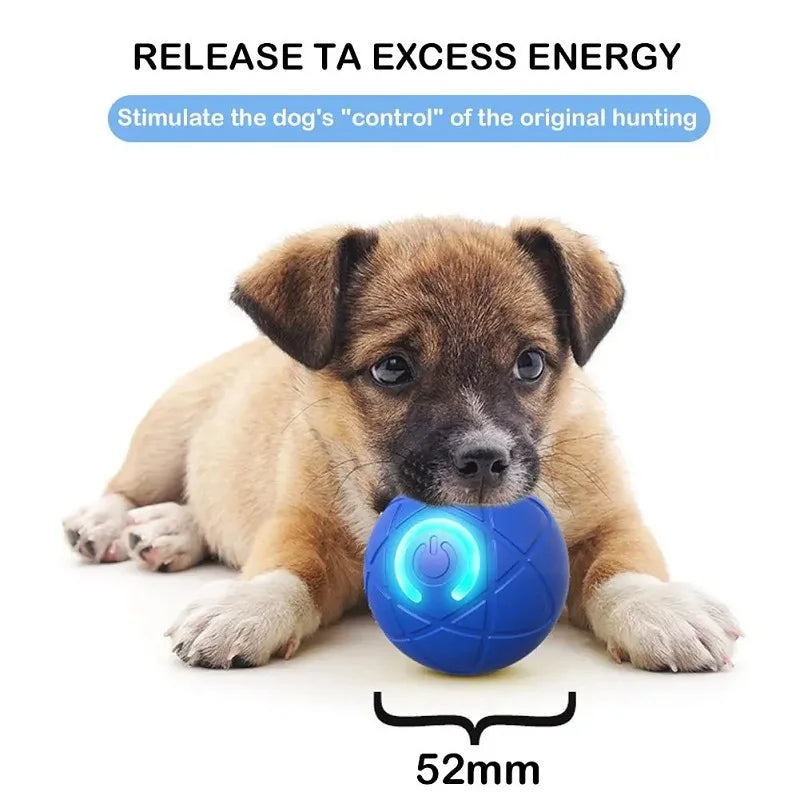 Pelota de juguete interactiva para perros: juguete con movimiento automático y dos modos de funcionamiento, recargable.