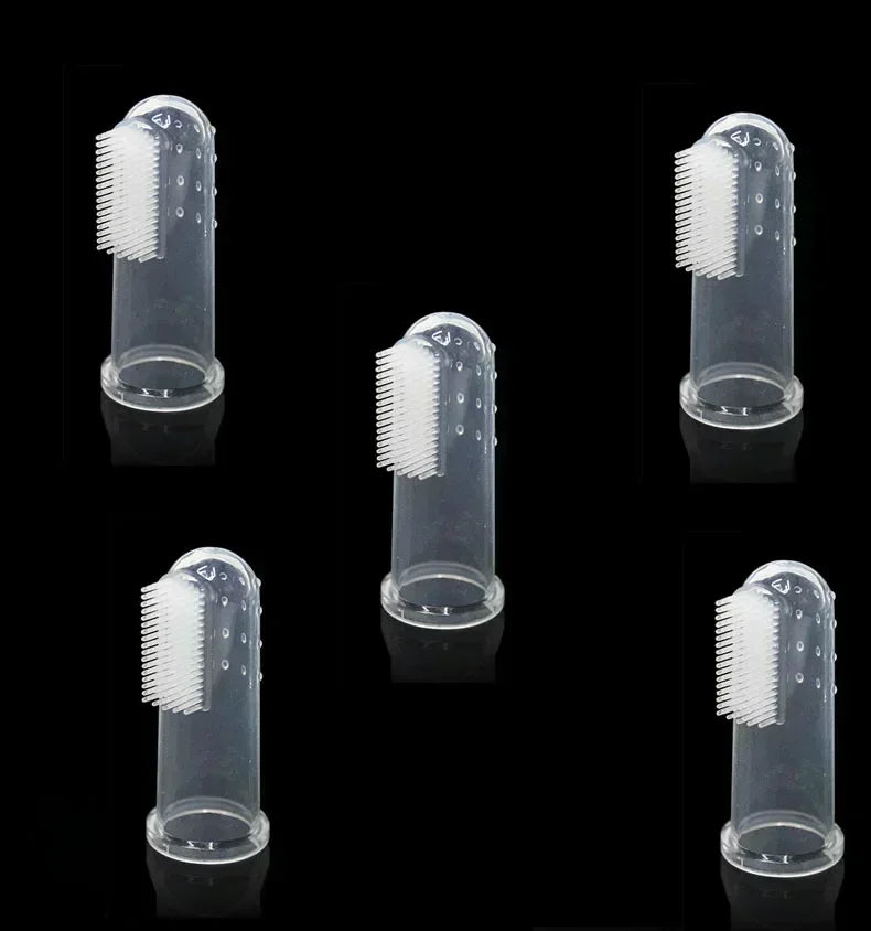 Pack de 5 Cepillos de Dientes de Silicona para Dedos