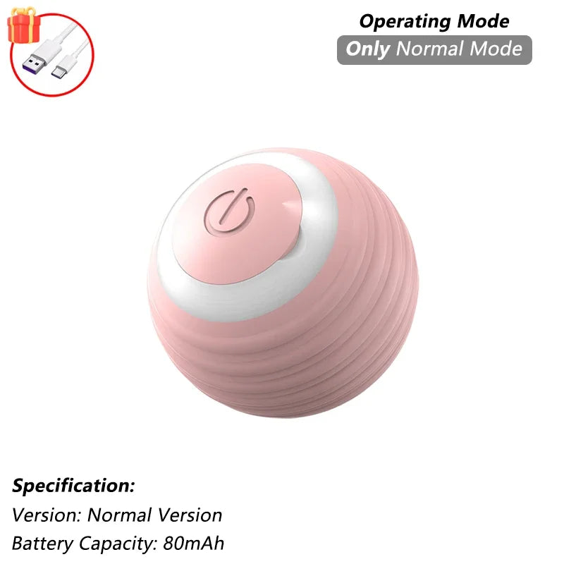 Juguete interactivo para gatos: pelota rodante automática con cola de imitación, recargable e inteligente; juguete eléctrico que imita el movimiento de un ratón.