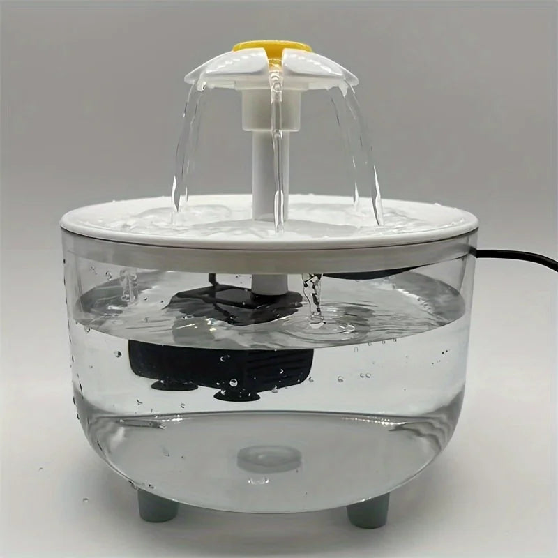 Fuente de agua eléctrica USB silenciosa de 1 litro para mascotas: bebedero automático con filtro para gatos y dispensador de agua.