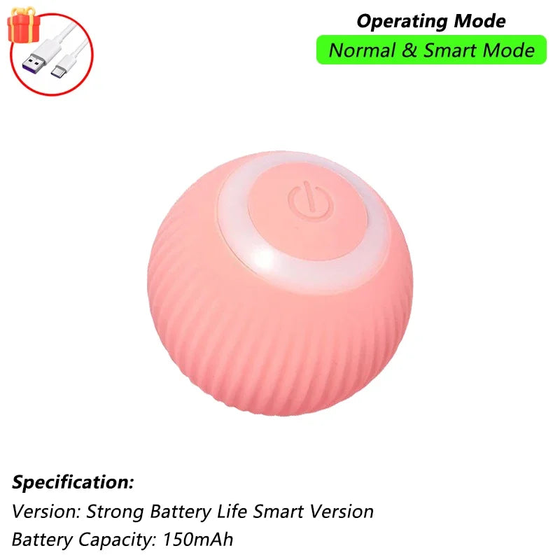 Juguete interactivo para gatos: pelota rodante automática con cola de imitación, recargable e inteligente; juguete eléctrico que imita el movimiento de un ratón.