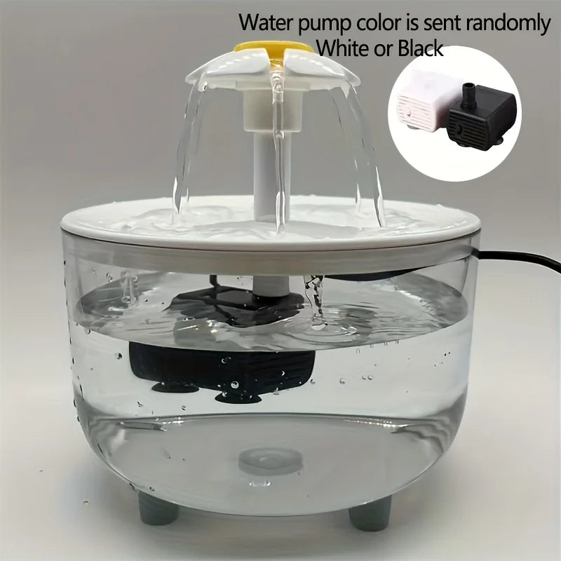 Fuente de agua eléctrica USB silenciosa de 1 litro para mascotas: bebedero automático con filtro para gatos y dispensador de agua.