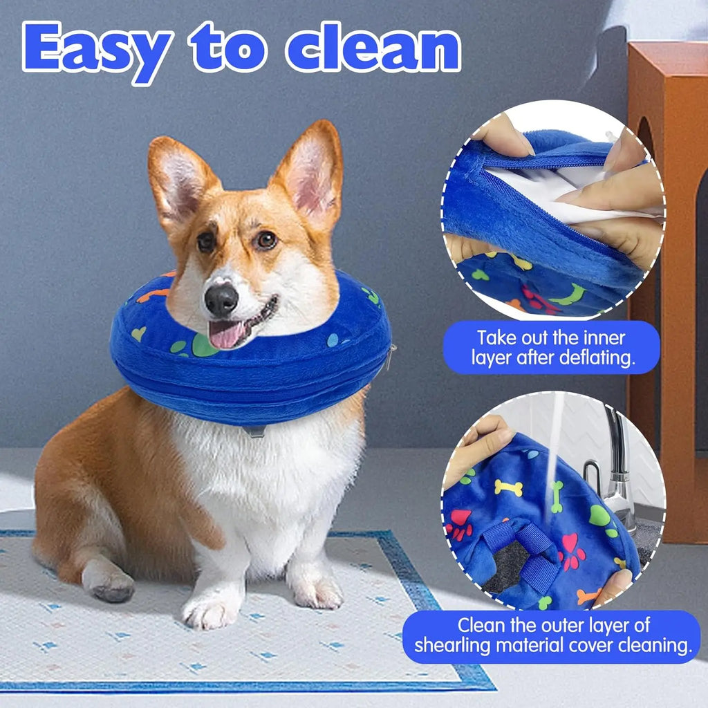 Collar Inflable Suave para Perros y Gatos