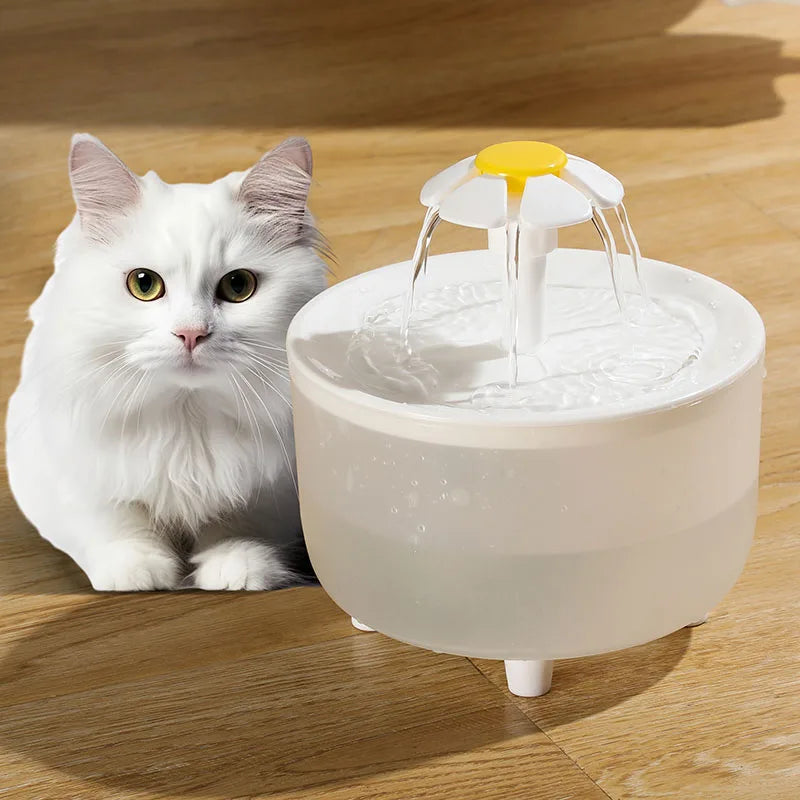 Fuente de agua eléctrica USB silenciosa de 1 litro para mascotas: bebedero automático con filtro para gatos y dispensador de agua.
