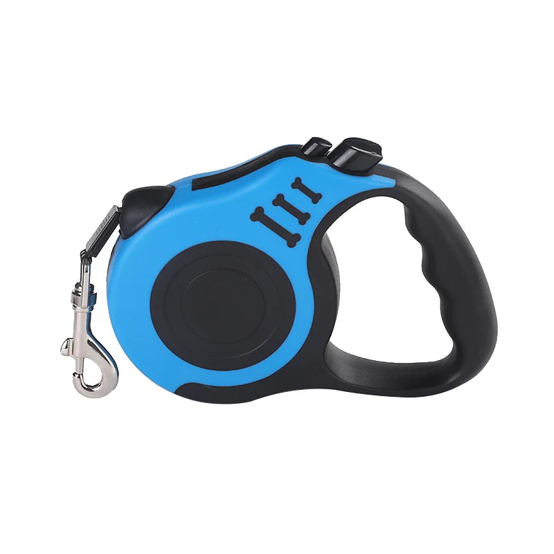 Correa retráctil automática de nailon resistente para perros y gatos de 3 m y 5 m.