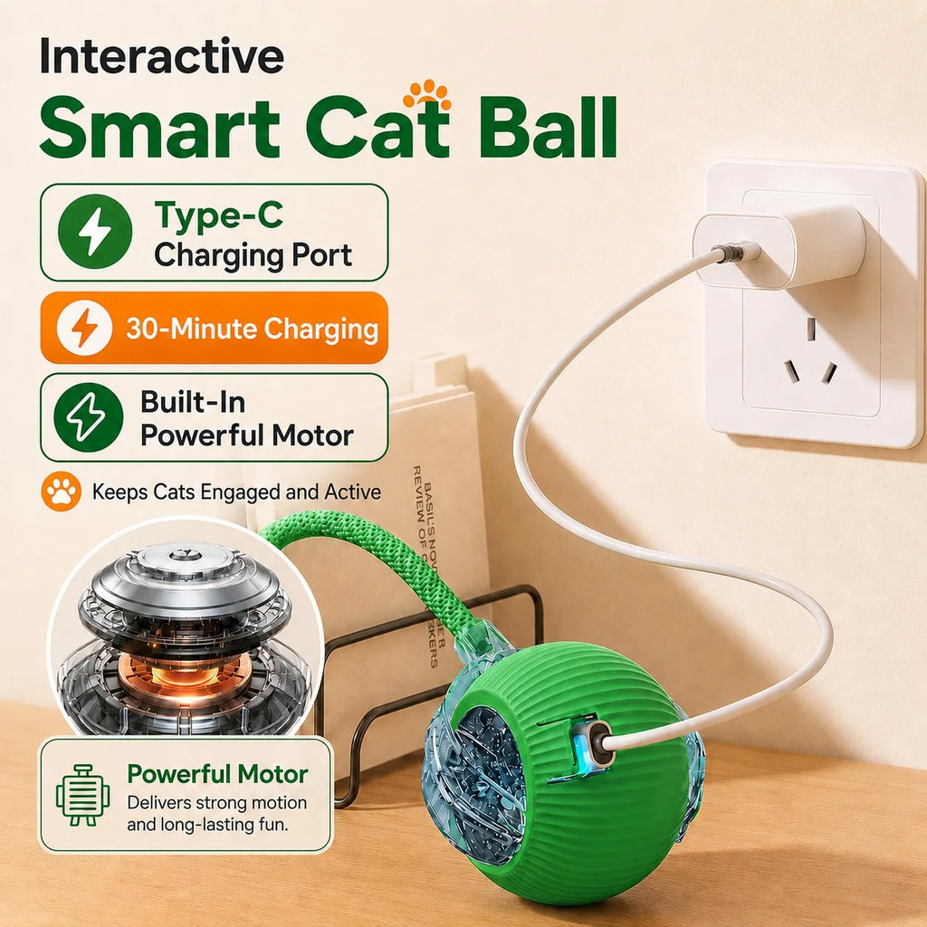 Pelota Juguete Interactiva y Automática para Gatos