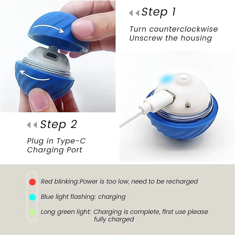 Juguete interactivo electrónico en forma de pelota inteligente para perros