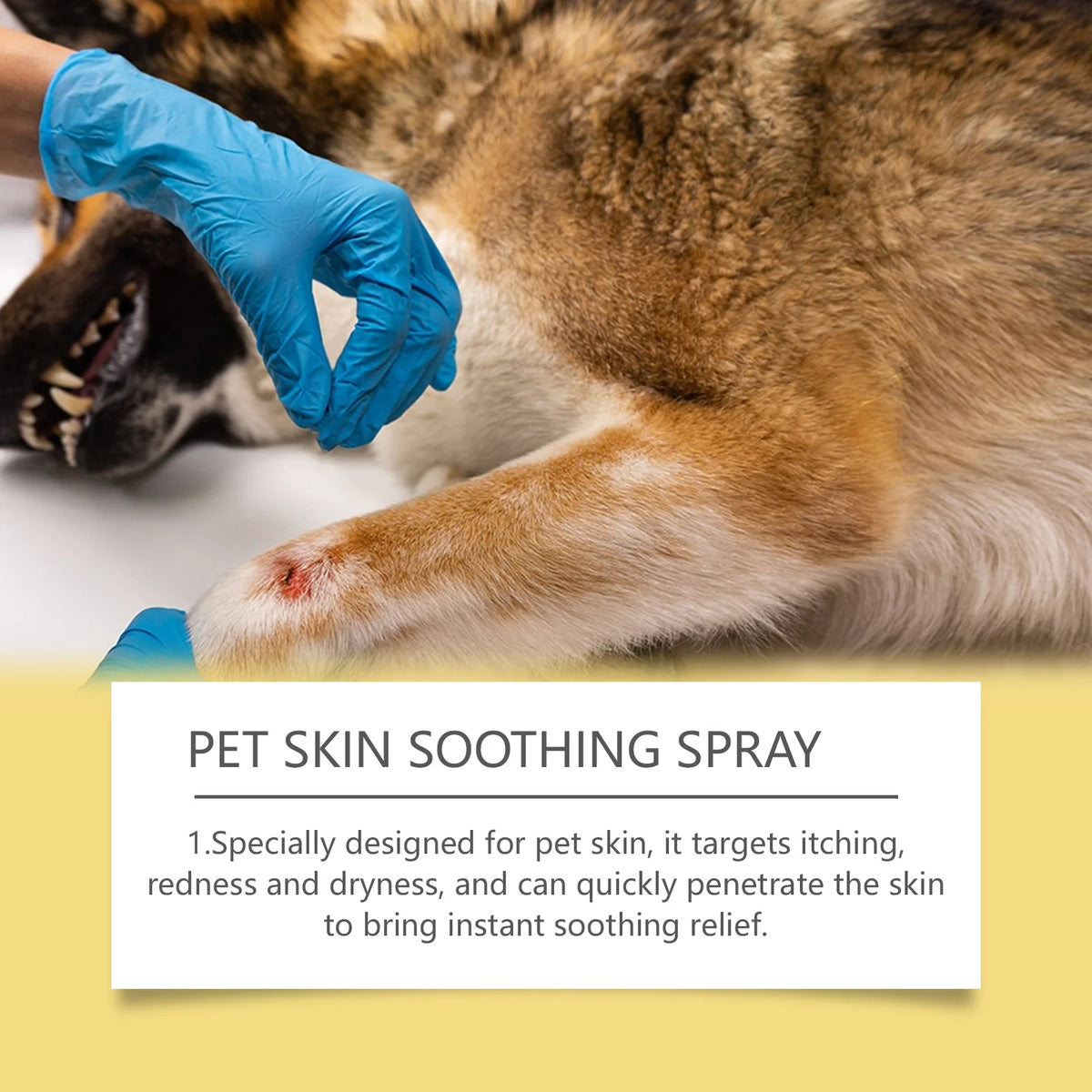 Spray para el cuidado de la piel de mascotas